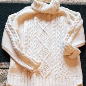 Woolovers White Turtle Neck Long Sweater